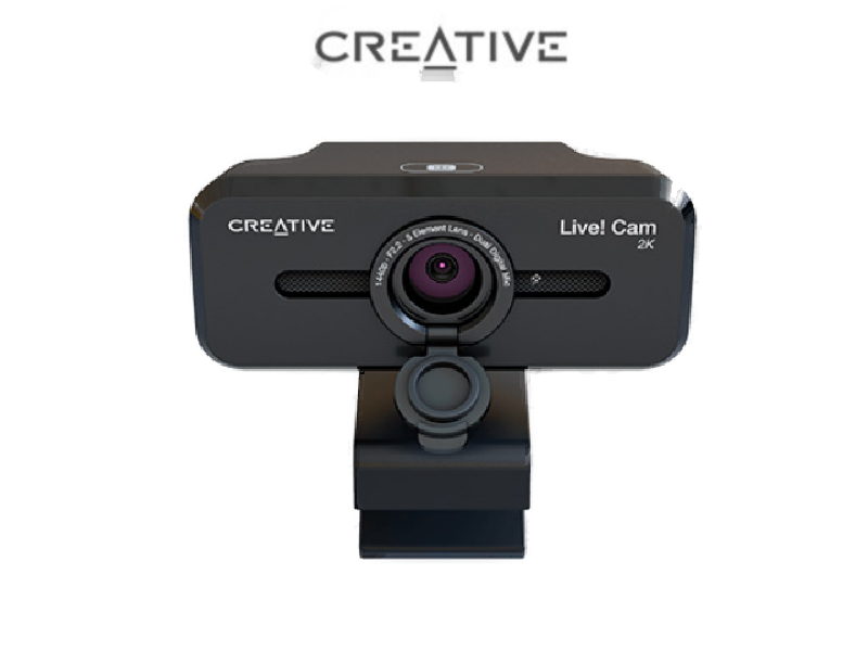 CAMARA CREATIVE LIVE! CAM SYNC V3 2K QHD1440P 4X ZOOM DUAL MIC USB C/TAPA BLACK (73VF090000000)